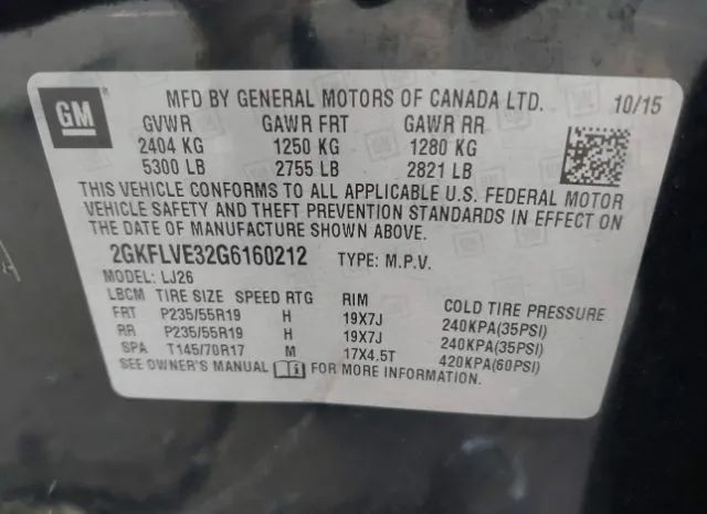 Photo 8 VIN: 2GKFLVE32G6160212 - GMC TERRAIN 