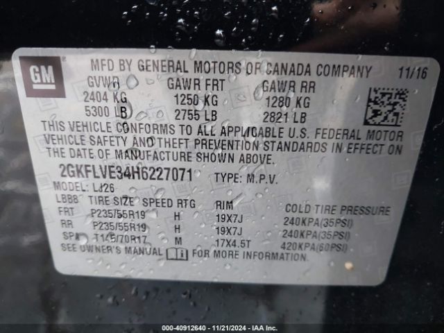 Photo 8 VIN: 2GKFLVE34H6227071 - GMC TERRAIN 