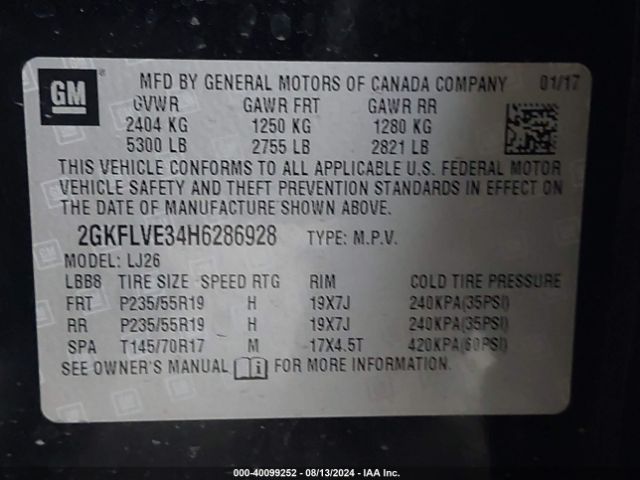 Photo 8 VIN: 2GKFLVE34H6286928 - GMC TERRAIN 