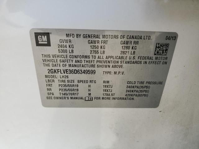 Photo 12 VIN: 2GKFLVE36D6349599 - GMC TERRAIN SL 