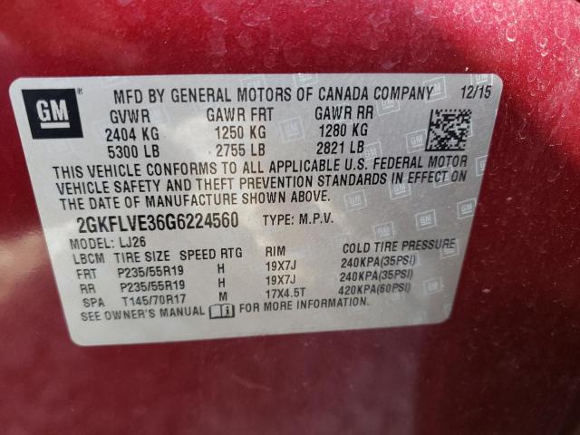 Photo 12 VIN: 2GKFLVE36G6224560 - GMC TERRAIN DE 