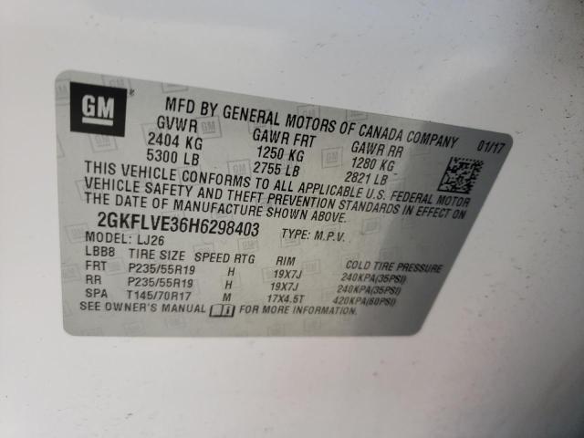 Photo 9 VIN: 2GKFLVE36H6298403 - GMC TERRAIN 