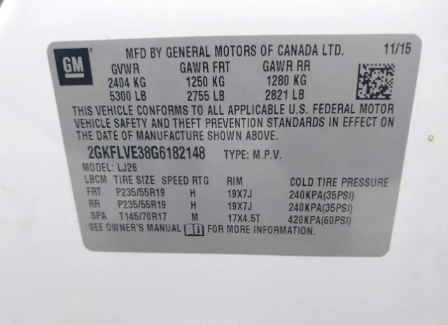 Photo 8 VIN: 2GKFLVE38G6182148 - GMC TERRAIN 