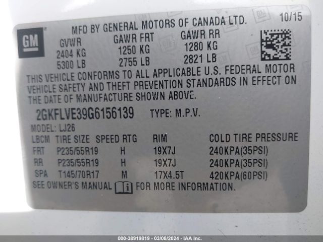 Photo 8 VIN: 2GKFLVE39G6156139 - GMC TERRAIN 