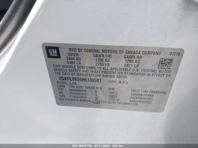 Photo 8 VIN: 2GKFLVE39H6139987 - GMC TERRAIN 