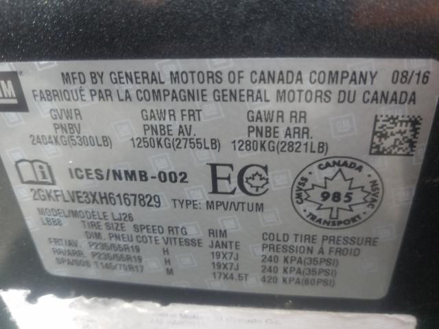 Photo 9 VIN: 2GKFLVE3XH6167829 - GMC TERRAIN DE 