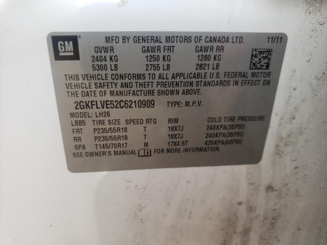 Photo 9 VIN: 2GKFLVE52C6210909 - GMC TERRAIN SL 