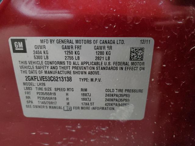 Photo 12 VIN: 2GKFLVE53C6213138 - GMC TERRAIN SL 