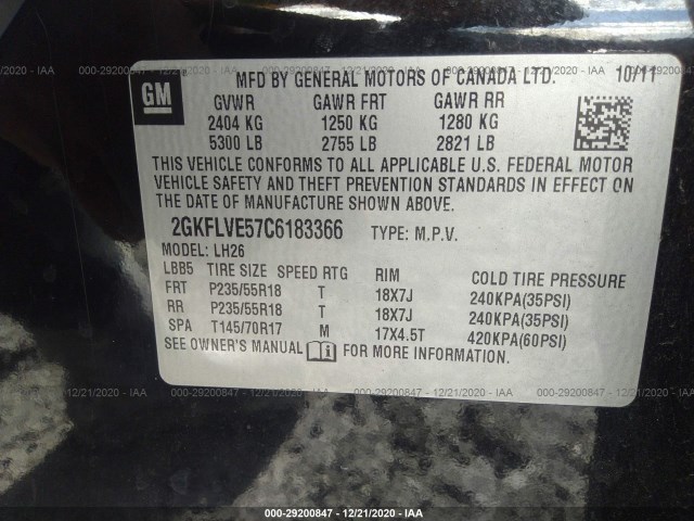 Photo 8 VIN: 2GKFLVE57C6183366 - GMC TERRAIN 