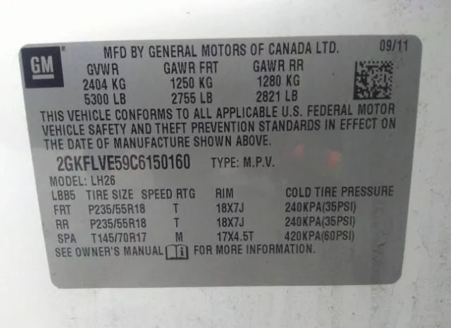 Photo 8 VIN: 2GKFLVE59C6150160 - GMC TERRAIN 