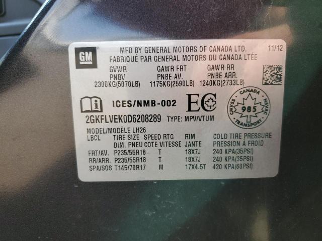 Photo 12 VIN: 2GKFLVEK0D6208289 - GMC TERRAIN SL 