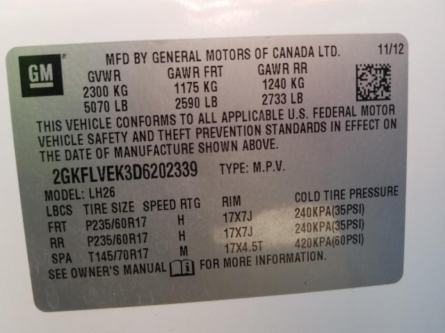 Photo 9 VIN: 2GKFLVEK3D6202339 - GMC TERRAIN SL 