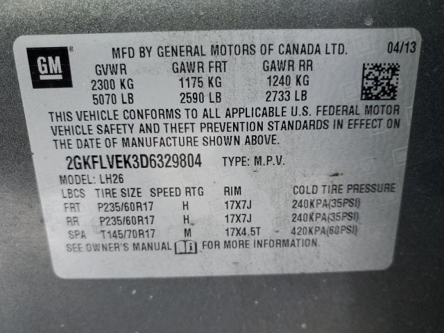 Photo 12 VIN: 2GKFLVEK3D6329804 - GMC TERRAIN 