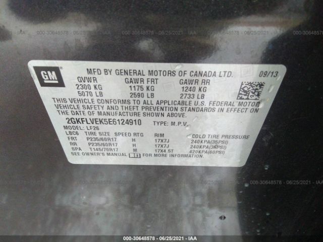 Photo 8 VIN: 2GKFLVEK5E6124910 - GMC TERRAIN 