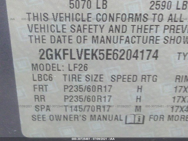 Photo 8 VIN: 2GKFLVEK5E6204174 - GMC TERRAIN 