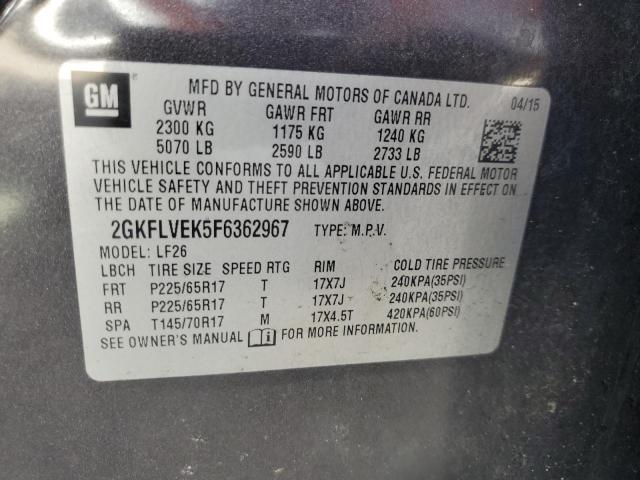 Photo 12 VIN: 2GKFLVEK5F6362967 - GMC TERRAIN SL 