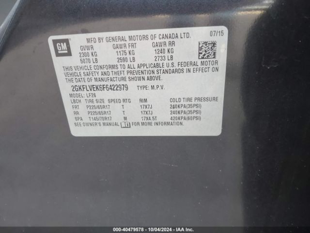 Photo 8 VIN: 2GKFLVEK6F6422979 - GMC TERRAIN 