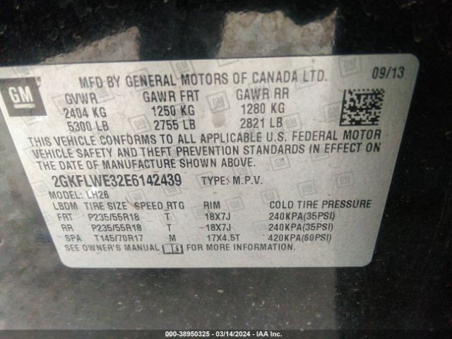 Photo 8 VIN: 2GKFLWE32E6142439 - GMC TERRAIN 