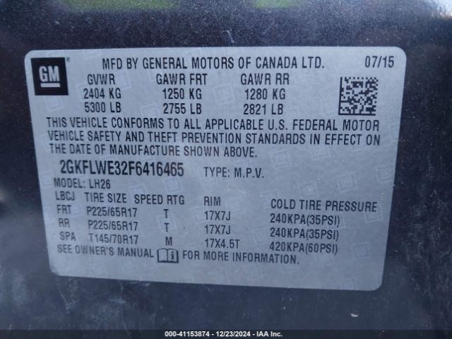 Photo 8 VIN: 2GKFLWE32F6416465 - GMC TERRAIN 