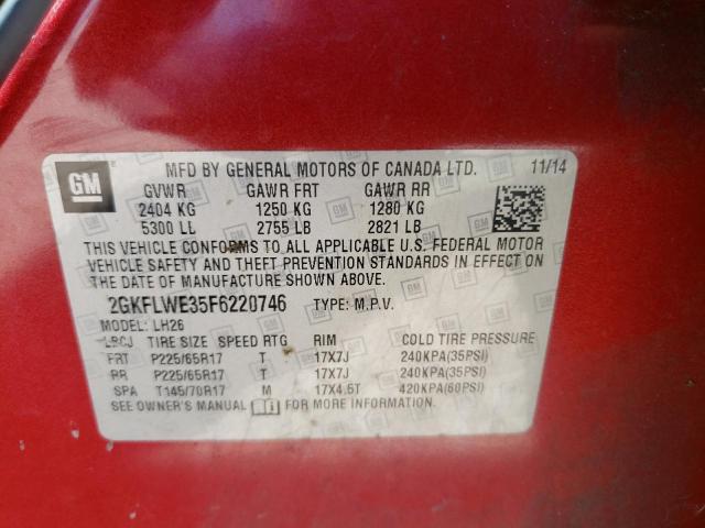 Photo 9 VIN: 2GKFLWE35F6220746 - GMC TERRAIN SL 