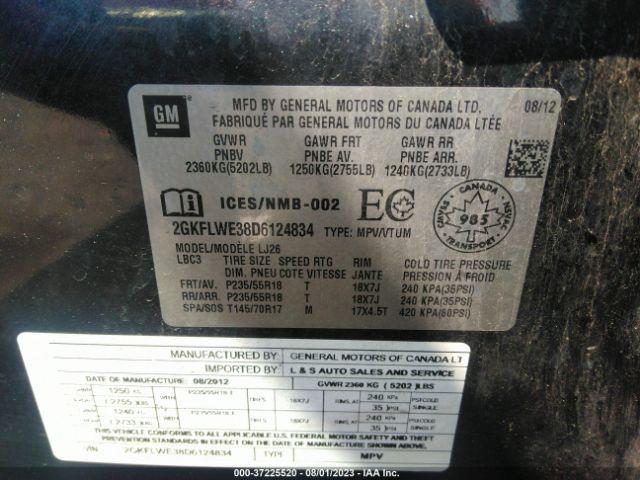 Photo 8 VIN: 2GKFLWE38D6124834 - GMC TERRAIN 