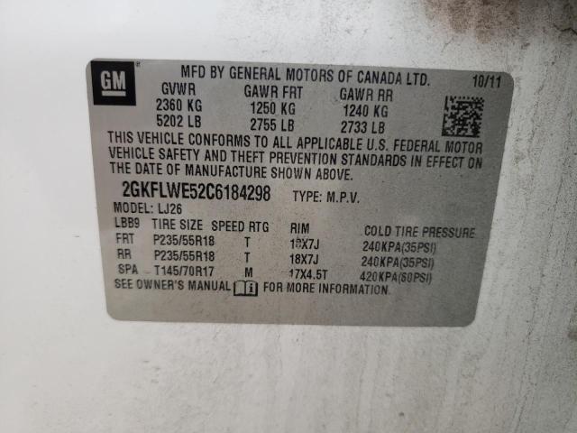 Photo 12 VIN: 2GKFLWE52C6184298 - GMC TERRAIN SL 