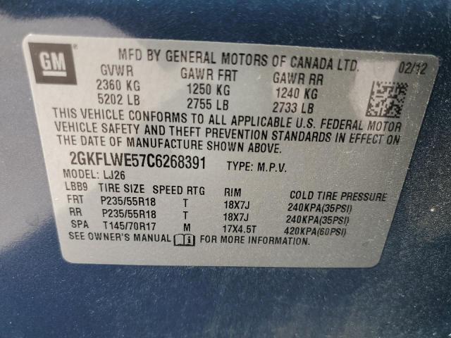 Photo 9 VIN: 2GKFLWE57C6268391 - GMC TERRAIN SL 