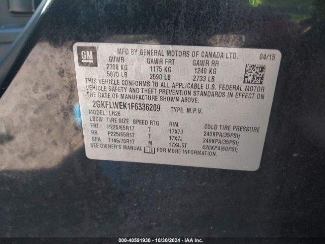 Photo 8 VIN: 2GKFLWEK1F6336209 - GMC TERRAIN 