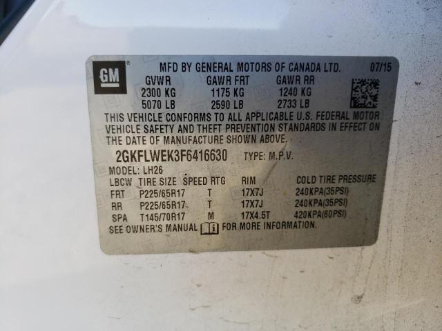 Photo 9 VIN: 2GKFLWEK3F6416630 - GMC TERRAIN 