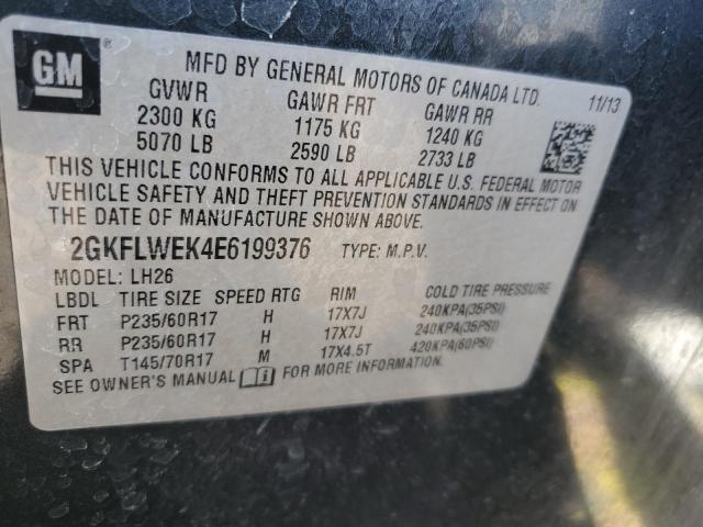 Photo 9 VIN: 2GKFLWEK4E6199376 - GMC TERRAIN SL 