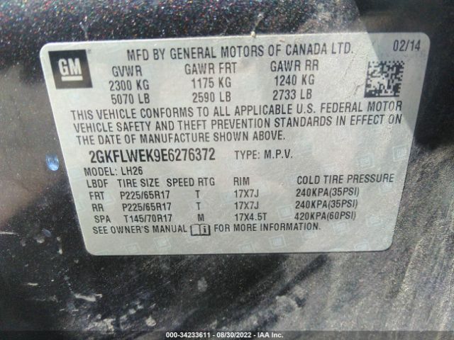 Photo 8 VIN: 2GKFLWEK9E6276372 - GMC TERRAIN 