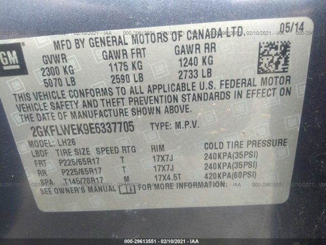 Photo 8 VIN: 2GKFLWEK9E6337705 - GMC TERRAIN 