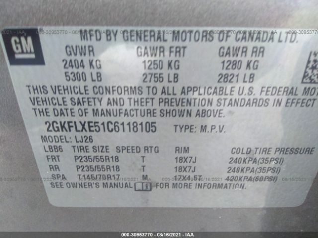 Photo 8 VIN: 2GKFLXE51C6118105 - GMC TERRAIN 