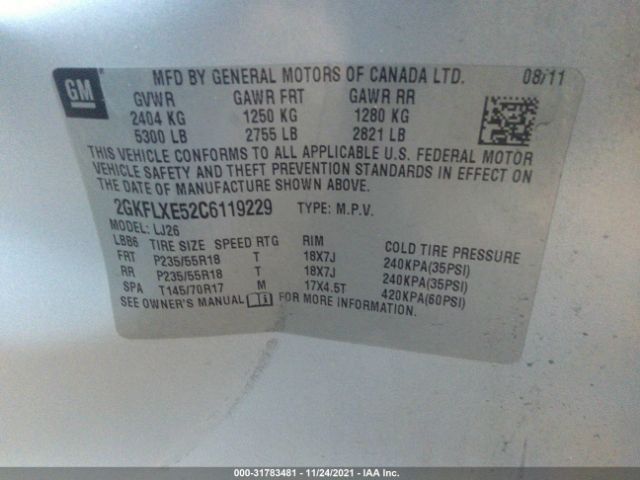 Photo 8 VIN: 2GKFLXE52C6119229 - GMC TERRAIN 