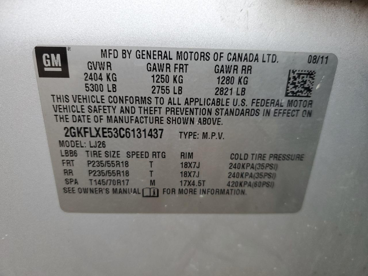 Photo 13 VIN: 2GKFLXE53C6131437 - GMC TERRAIN 