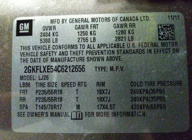 Photo 8 VIN: 2GKFLXE54C6212656 - GMC TERRAIN 