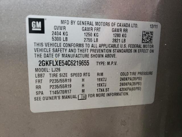 Photo 9 VIN: 2GKFLXE54C6219655 - GMC TERRAIN SL 