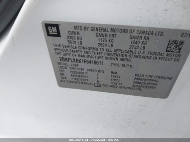 Photo 8 VIN: 2GKFLXEK1F6418611 - GMC TERRAIN 