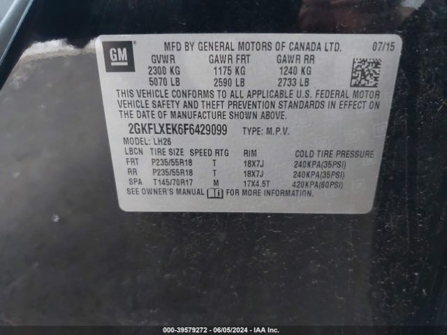 Photo 8 VIN: 2GKFLXEK6F6429099 - GMC TERRAIN 