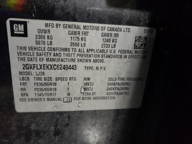 Photo 12 VIN: 2GKFLXEKXC6249443 - GMC TERRAIN SL 