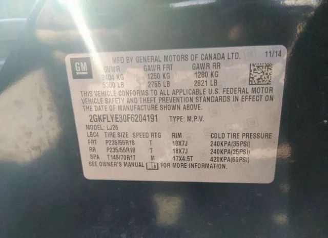 Photo 8 VIN: 2GKFLYE30F6204191 - GMC TERRAIN 