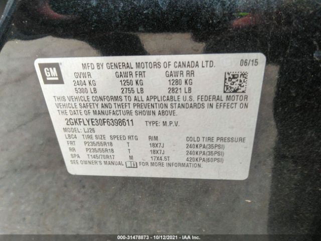 Photo 8 VIN: 2GKFLYE30F6398611 - GMC TERRAIN 