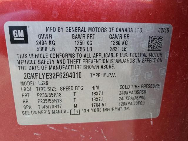 Photo 13 VIN: 2GKFLYE32F6294010 - GMC TERRAIN 