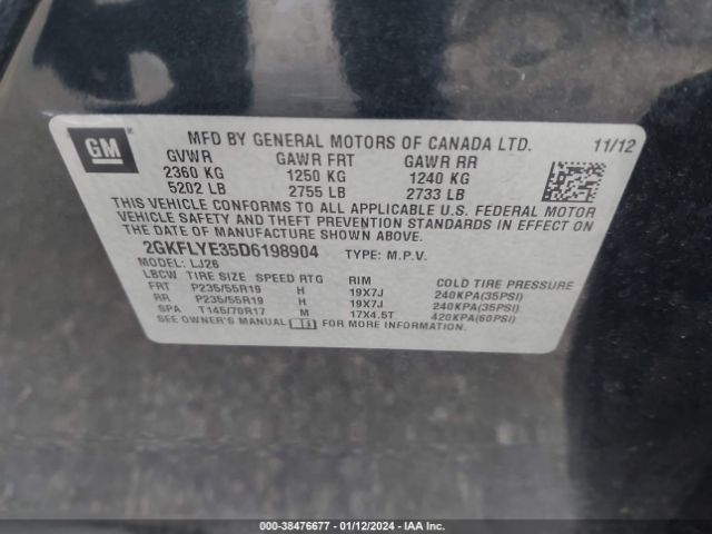 Photo 8 VIN: 2GKFLYE35D6198904 - GMC TERRAIN 