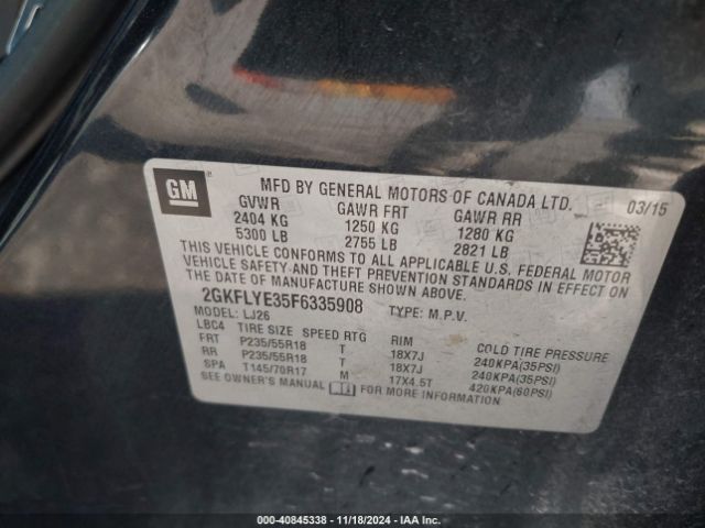 Photo 8 VIN: 2GKFLYE35F6335908 - GMC TERRAIN 