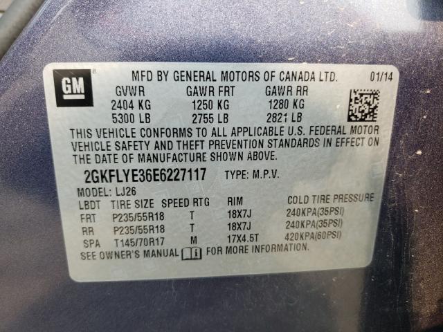 Photo 9 VIN: 2GKFLYE36E6227117 - GMC TERRAIN SL 