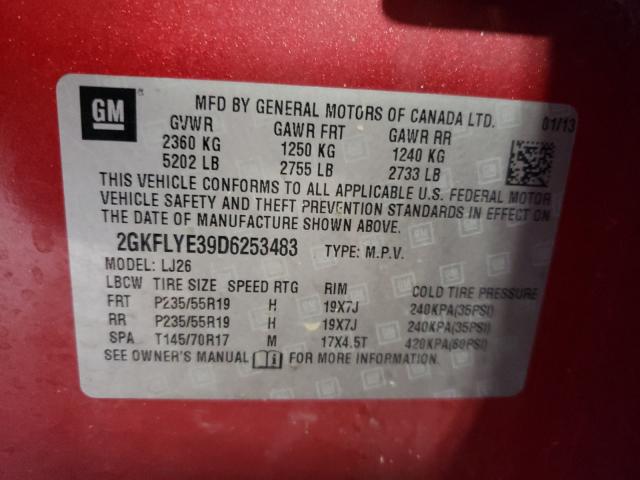 Photo 9 VIN: 2GKFLYE39D6253483 - GMC TERRAIN DE 