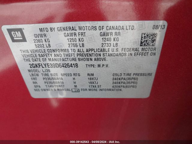 Photo 8 VIN: 2GKFLYE39D6426418 - GMC TERRAIN 