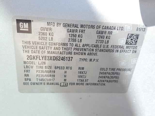 Photo 9 VIN: 2GKFLYE3XD6246137 - GMC TERRAIN DE 