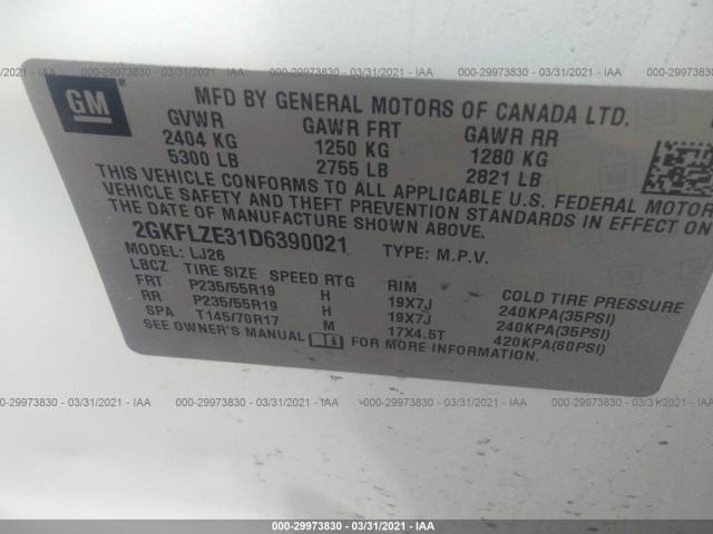 Photo 8 VIN: 2GKFLZE31D6390021 - GMC TERRAIN 